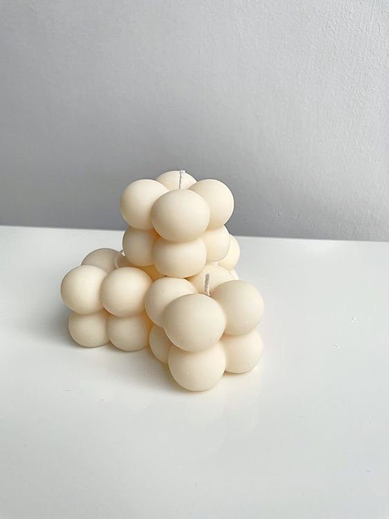 Mini bubble cube candle_0