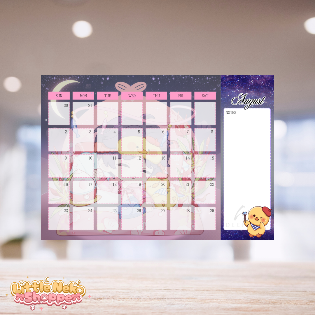 A4 Love and Deepspace 2026 Flat Lay Desk Calendar_8