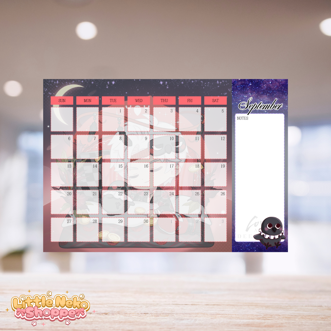 A4 Love and Deepspace 2026 Flat Lay Desk Calendar_9