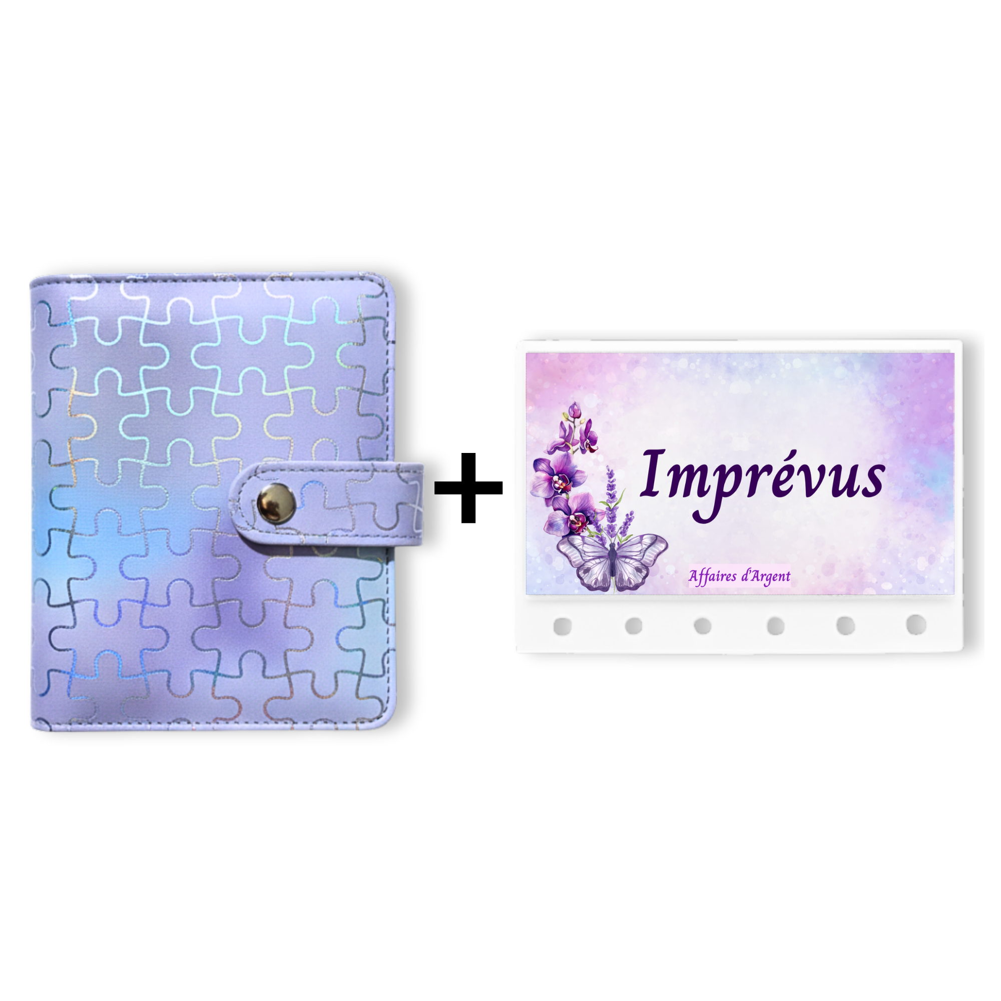 💜 Classeur A7 puzzle lavande holographique_8