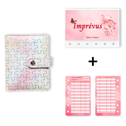 💖 Classeur A7 puzzle rose pastel holographique