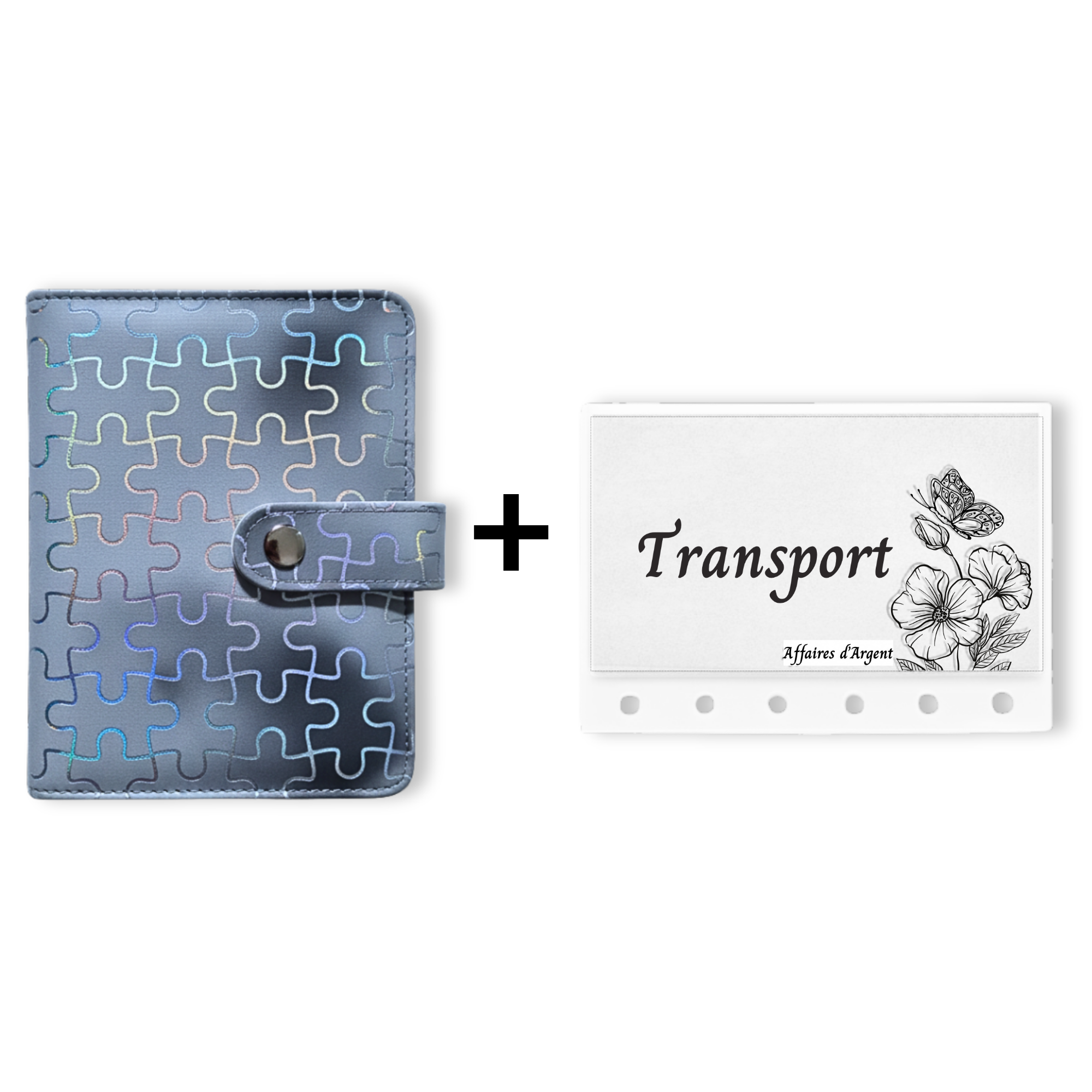 🖤 Classeur A7 puzzle gris holographique_9