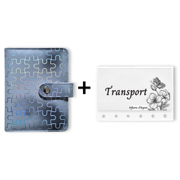 🖤 Classeur A7 puzzle gris holographique