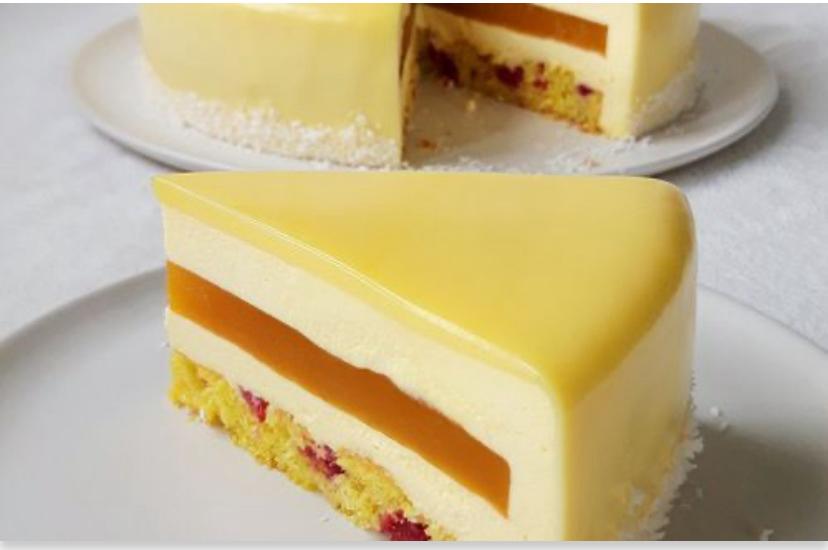 ENTREMET COCO, PASSION & FRAMBOISES