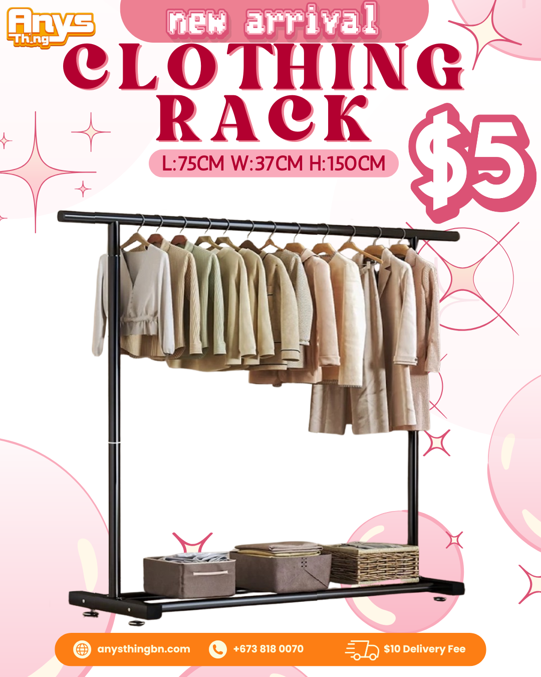 clothing rack $5
