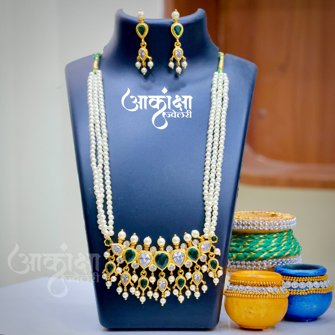 Saptami Green White Tanmani