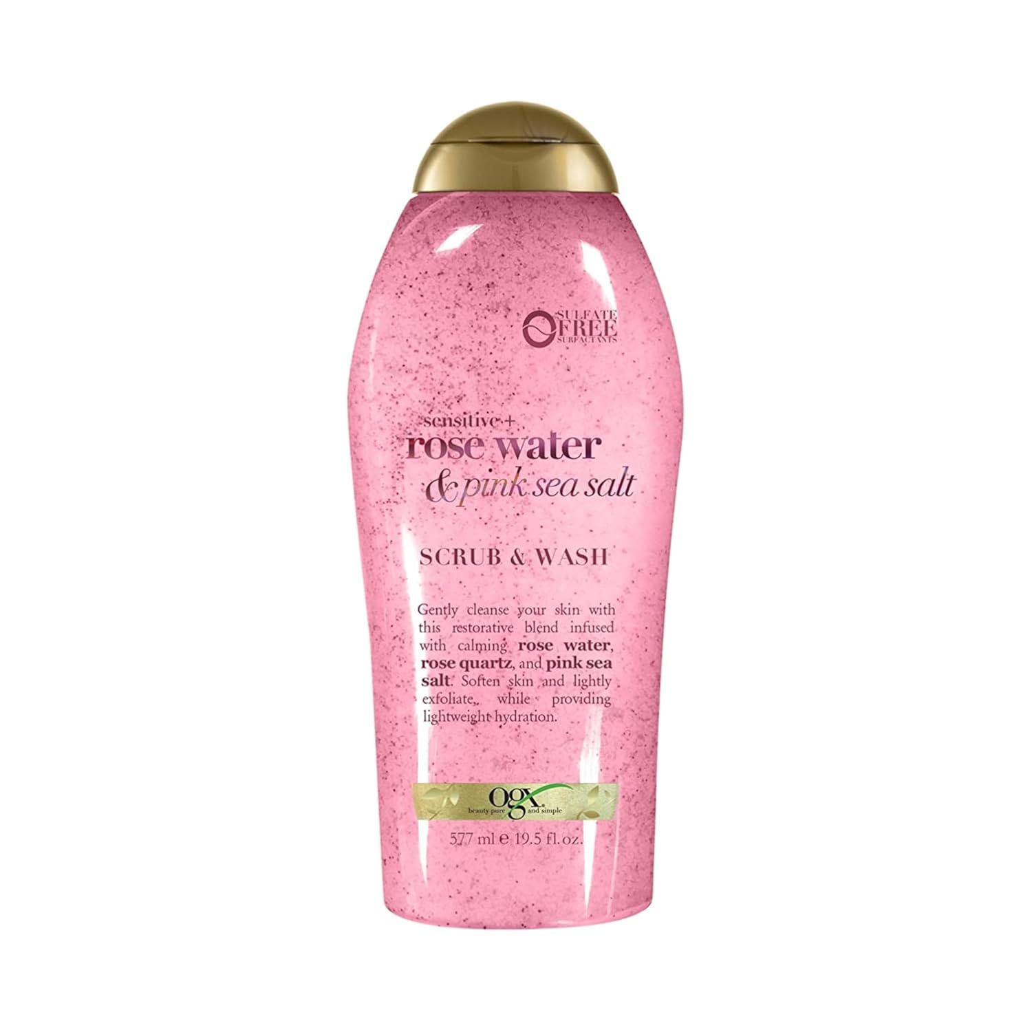 OGX Sensitive + Rose Water & Pink Sea Salt Exfoliating Body Scrub _0