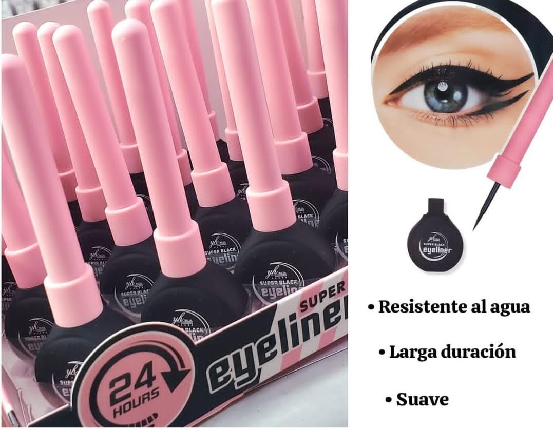 Delineador resistente al agua super negro 🌻