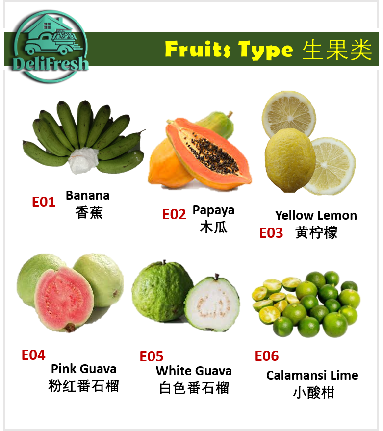E01- 06 Fruits Type (View Product Image here1)