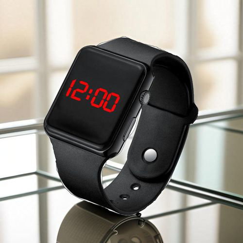 Silicone LED Digital Sports Electronic Wristwatch_1