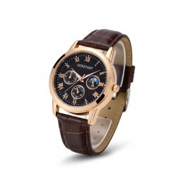 addigoes Men's Watches Brown Leather
