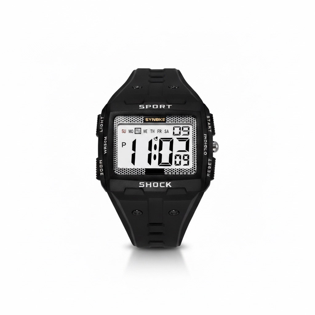 Synoke Multi-function Large Screen Sports Digital Luminous Wristwatch