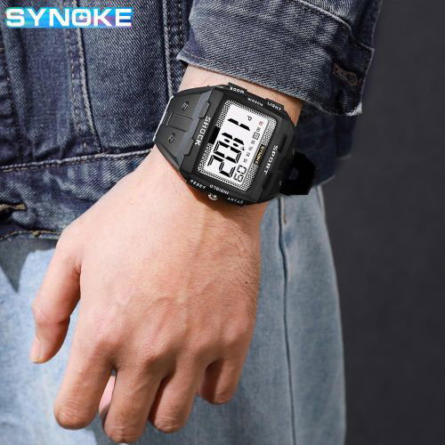 Synoke Multi-function Large Screen Sports Digital Luminous Wristwatch_2