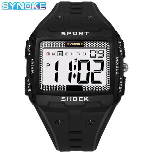 Synoke Multi-function Large Screen Sports Digital Luminous Wristwatch_1