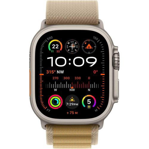 Apple Watch Ultra 2 GPS + Cellular 49mm Natural Titanium Case with Tan Alpine Loop_1