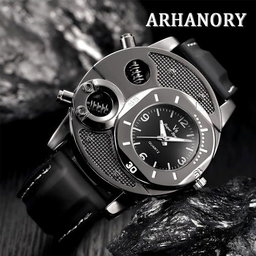 ARHANORY Men Quartz Watch Fashion Male Wristwatch Casual 