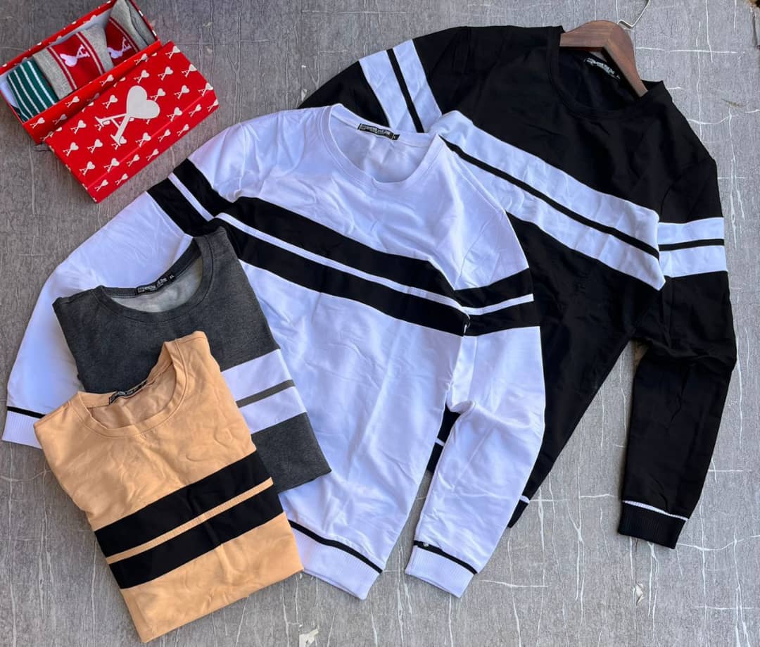 Stripe long sleeved tshirts _0