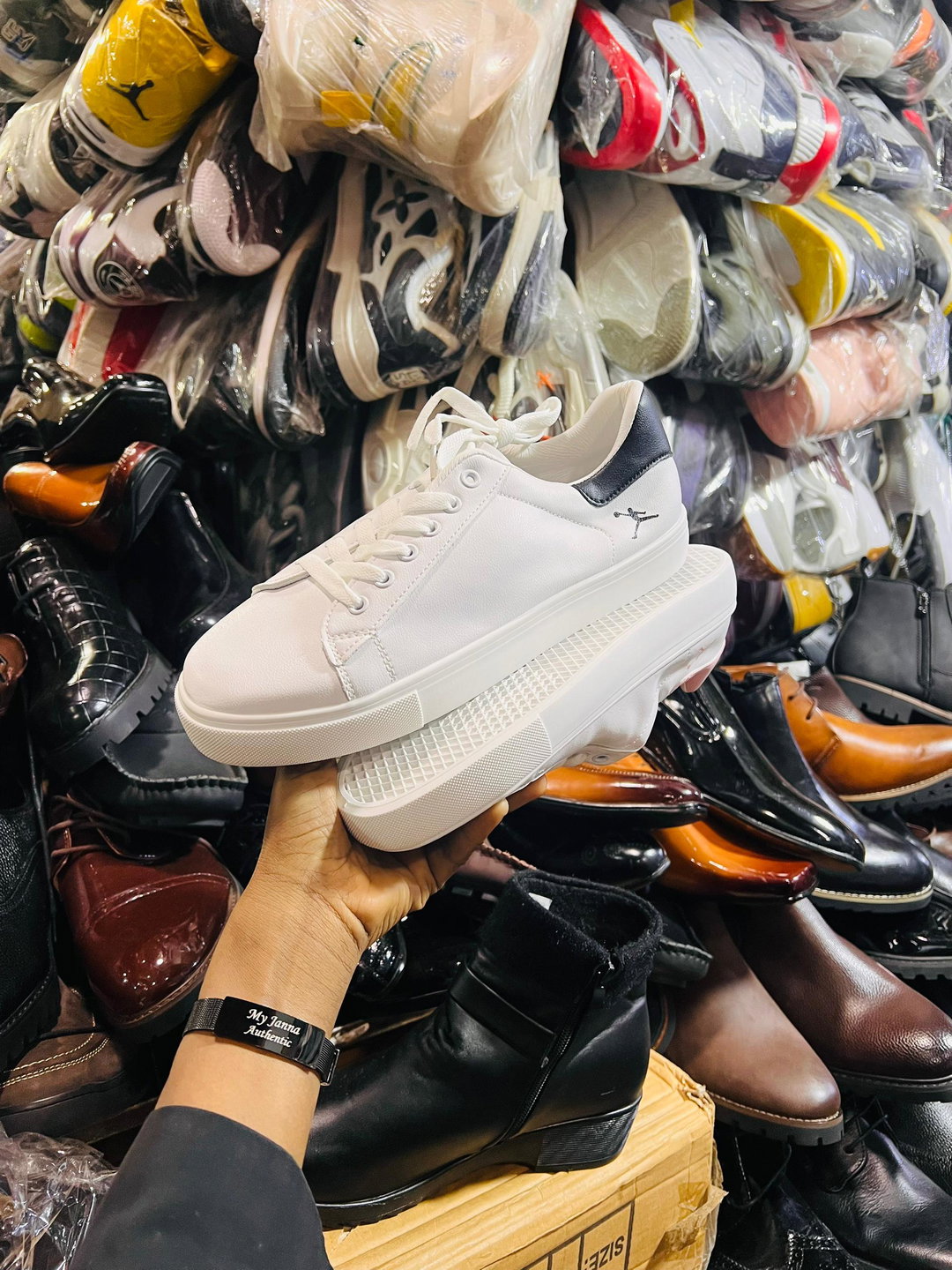 White sneakers