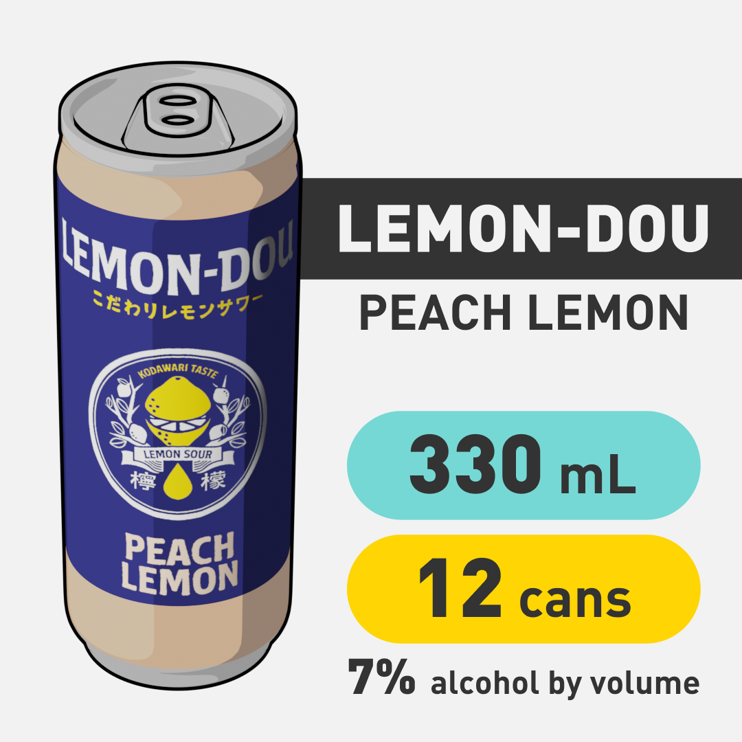 Lemon-Dou Peach Lemon - 330mL - CAN x12