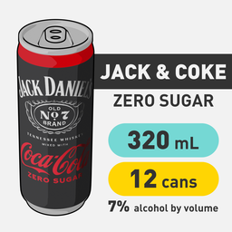 Jack & Coke Zero - 320mL - CAN x12