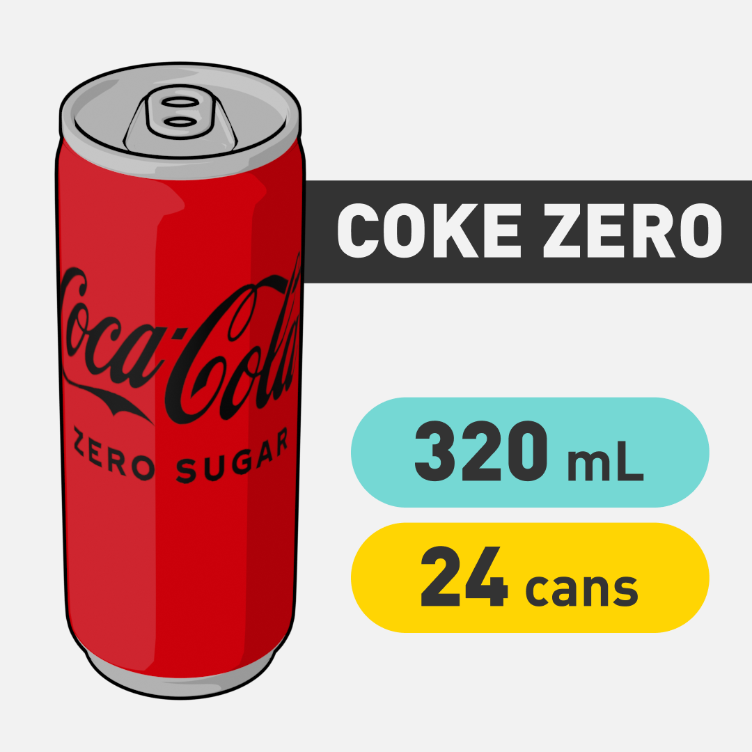 Coke Zero - 320mL - CAN x24
