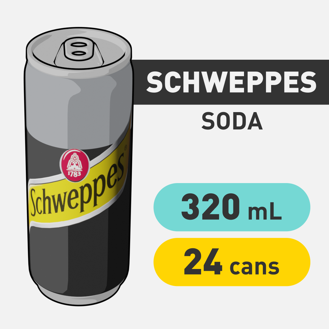 Schweppes Soda - 320mL - CAN x24_0