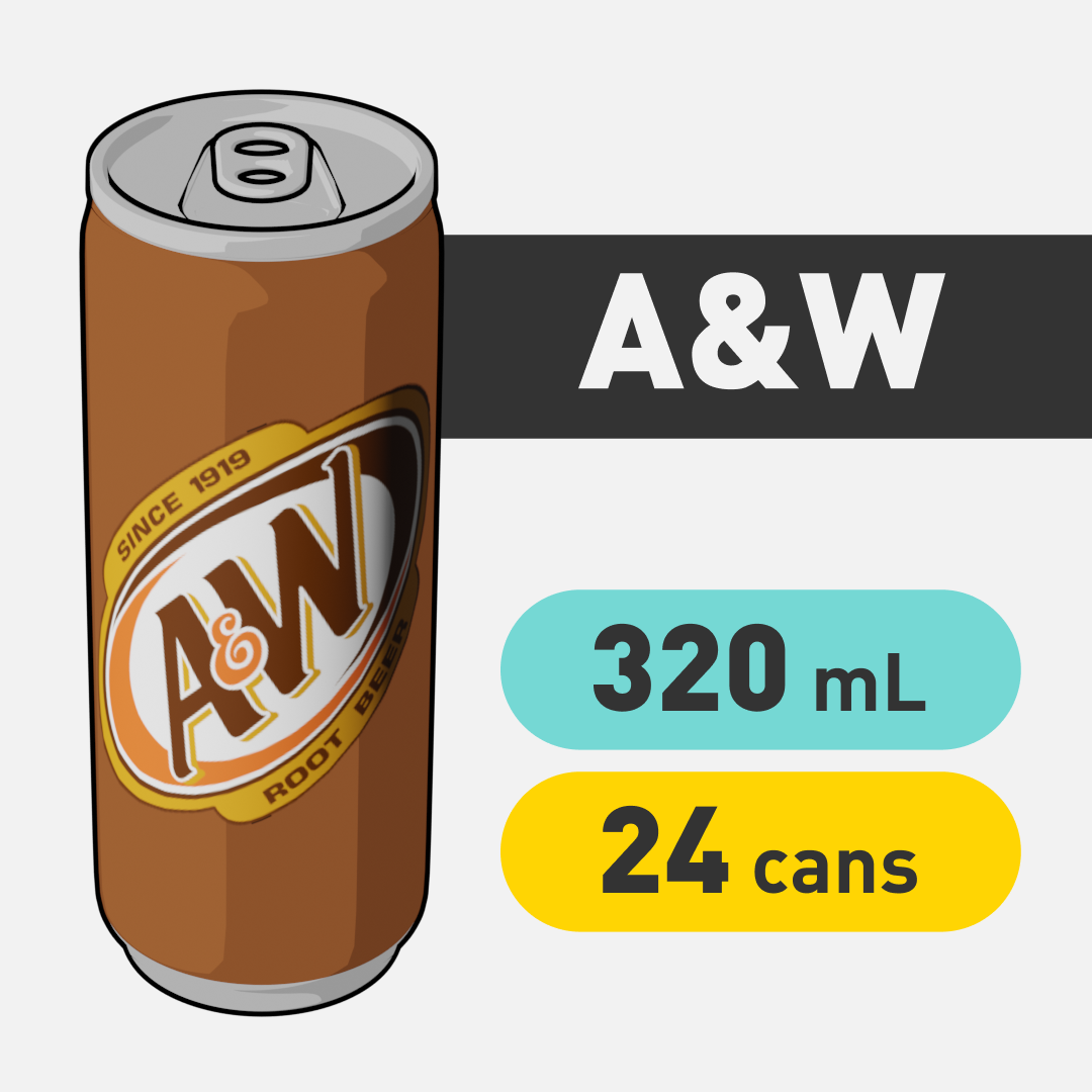 A&W Rootbeer - 320mL - CAN x24