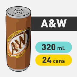 A&W Rootbeer - 320mL - CAN x24