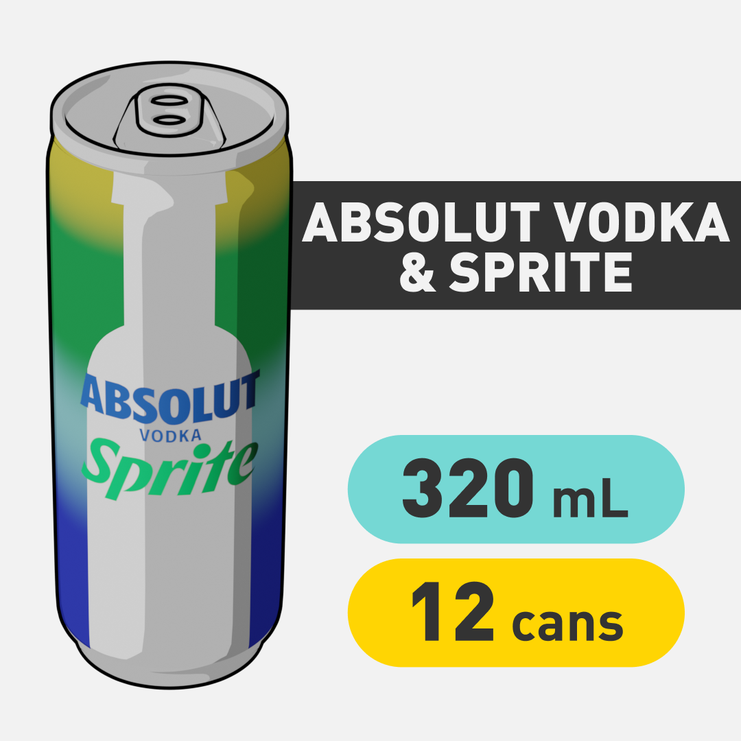 Absolut Vodka Sprite - 320mL - CAN x12_0