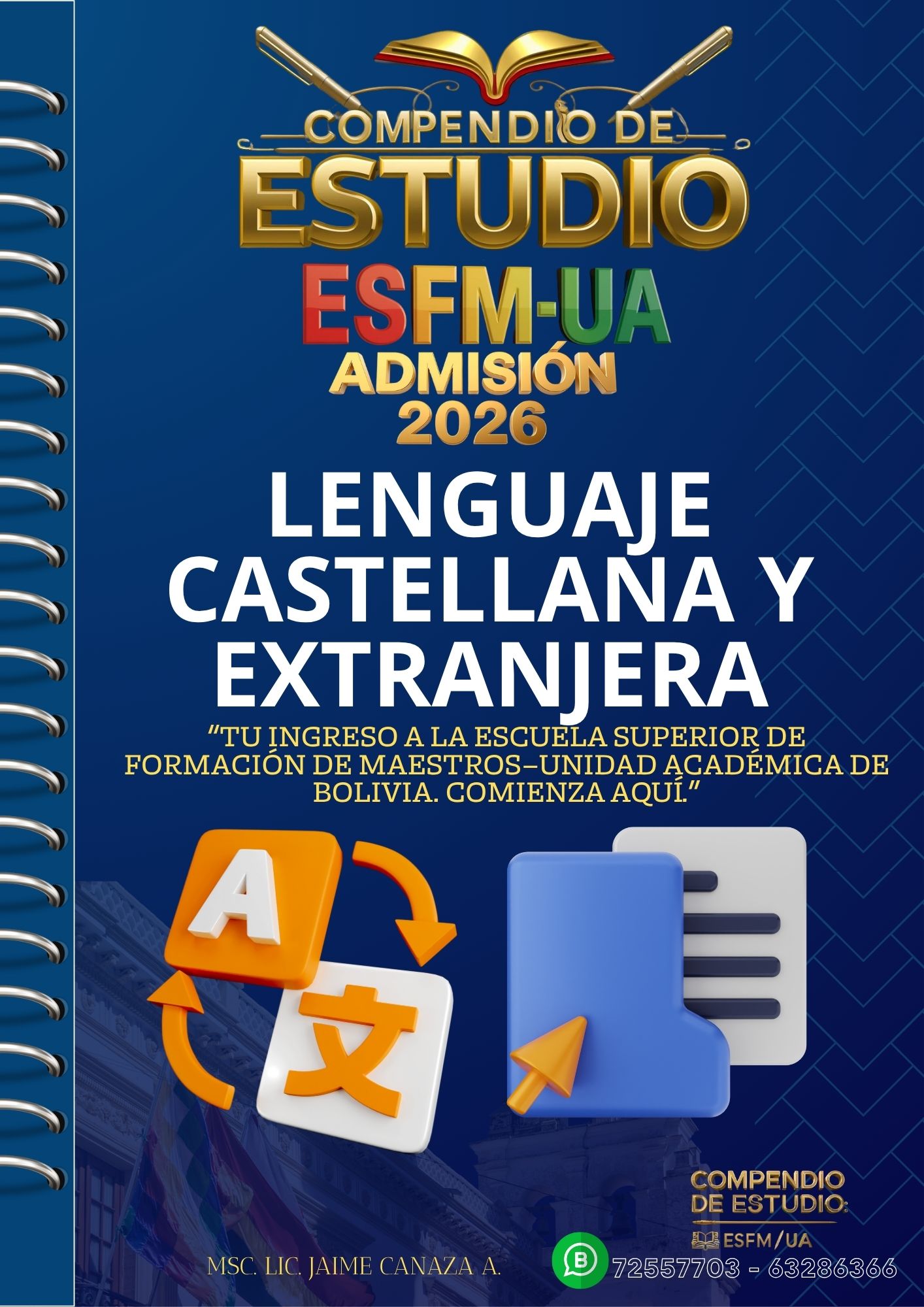 COMPENDIO DE ESTUDIO/ LENGUAJE CASTELLANA EXTRANJERA- ESFM-UAs. ADMISIÓN 2026_0