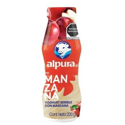 Yogurt Bebible Alpura Manzana 220g 