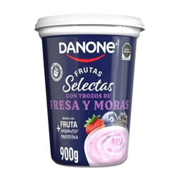 Yogurt Danone Frutas Selectas Fresa y Moras 900 g