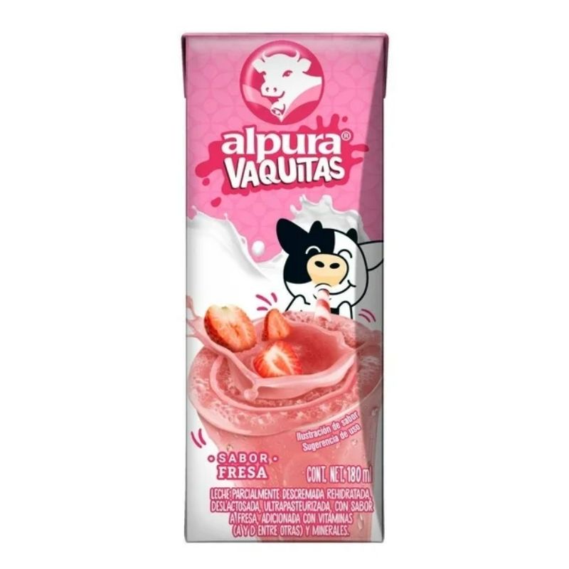 Leche Alpura Vaquitas Sabor Fresa 200 ml