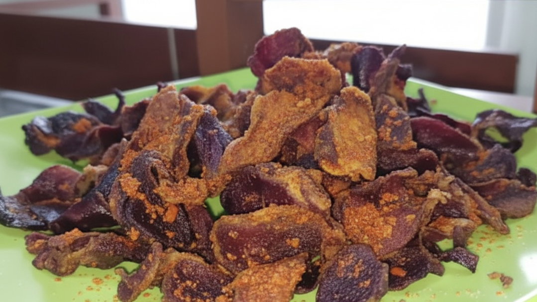 Keripik ubi rasa balado