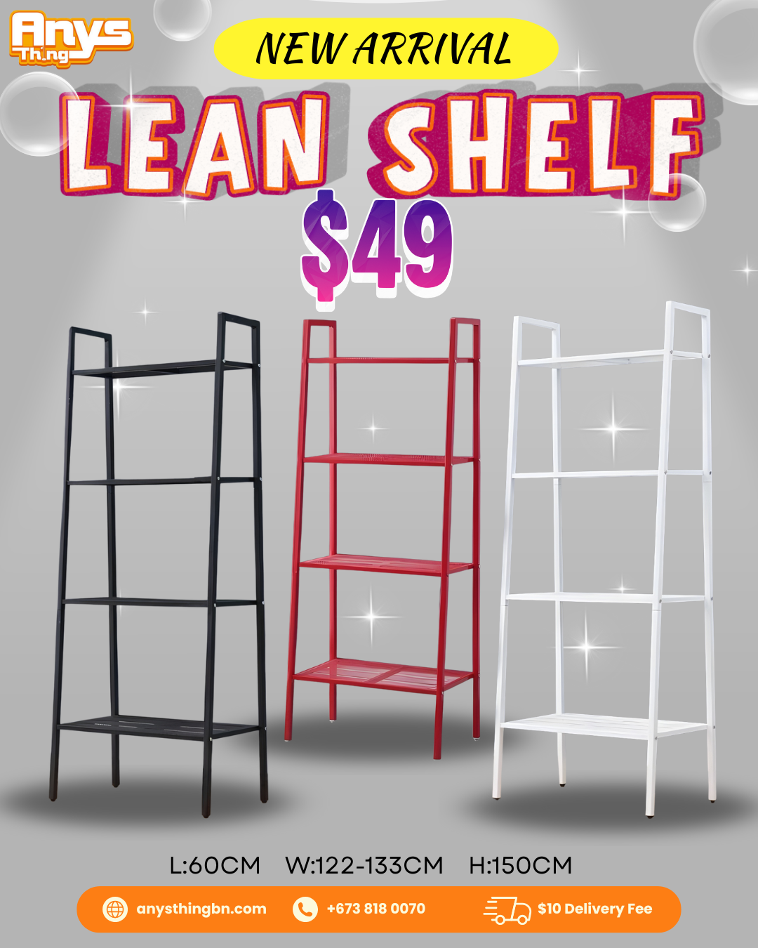 Lean shelf