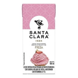 Leche Saborizada Santa Clara Sabor Fresa 180 ml 