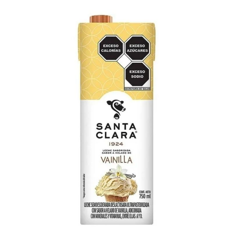 Leche Saborizada Santa Clara Sabor Vainilla 750 ml