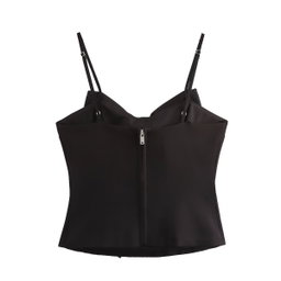 Rhinestone Bow Vest Top