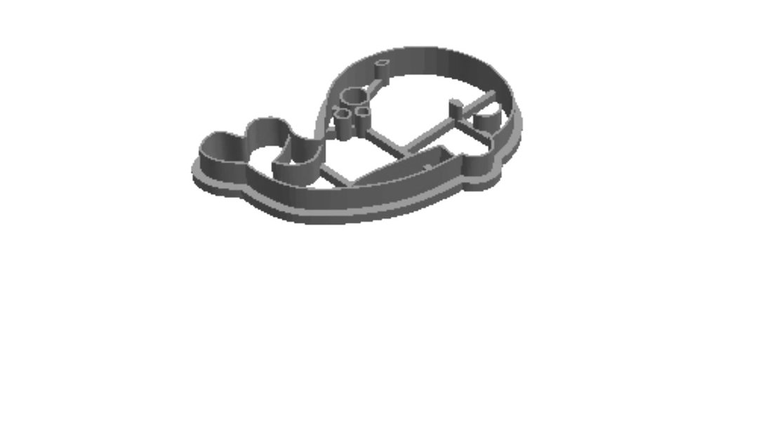Sea Whale 1 outline Cookie Cutter        