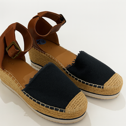 Plataformas negras y marrones con yute - Size 7.5