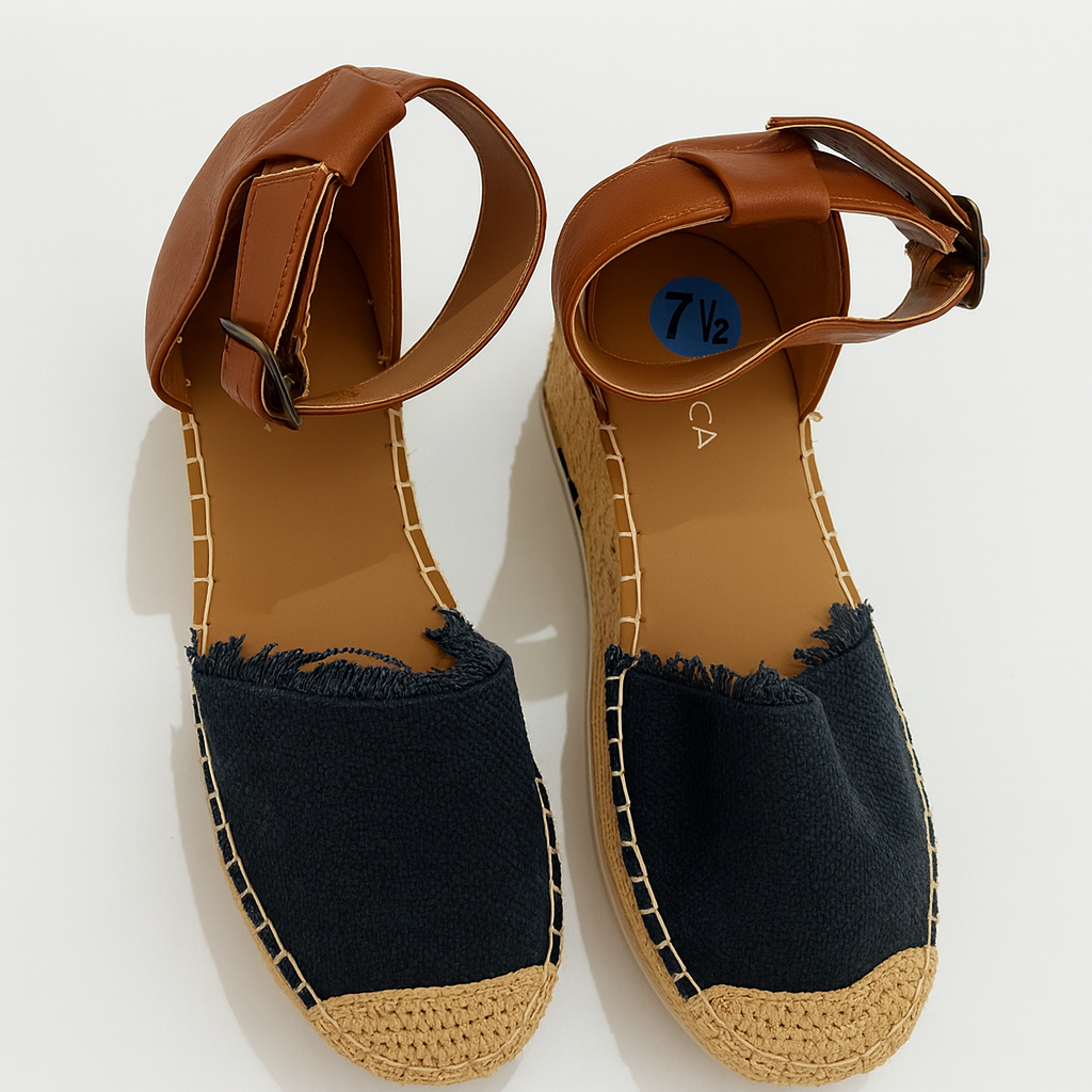 Plataformas negras y marrones con yute - Size 7.5_2