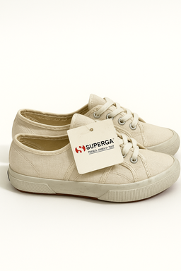 Tenis beige estilo casual - Size 8