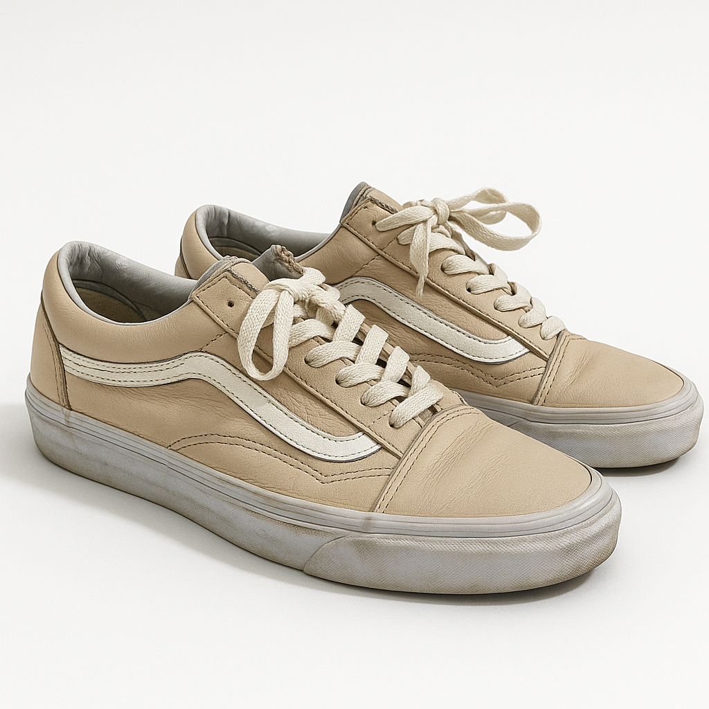 Tenis Vans beige de cuero - Size 8.5_1