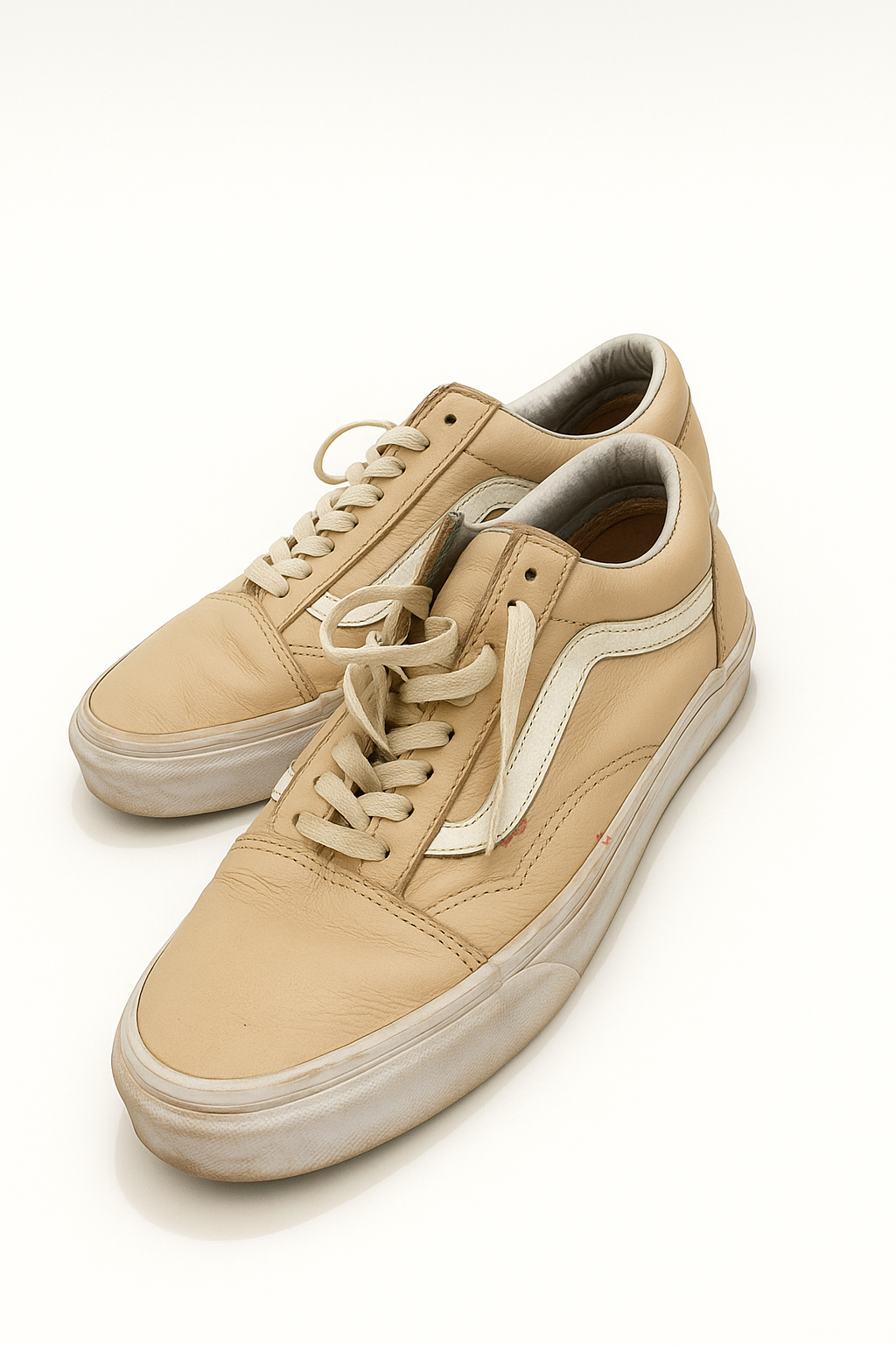 Tenis Vans beige de cuero - Size 8.5_3