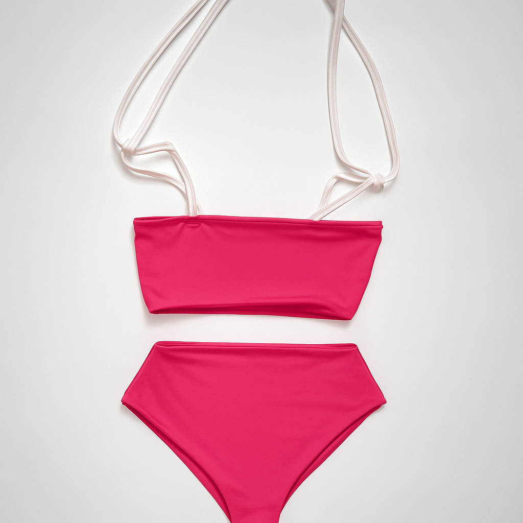 Bikini rosado de tiro alto - Size M