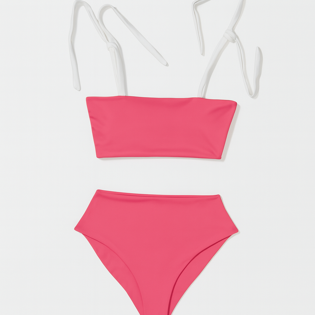 Bikini rosado de tiro alto - Size M_1