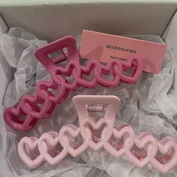 Heart shaped hair clip
