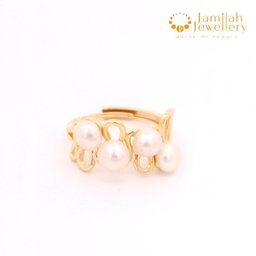 Ring Natural Color Freshwater Pearl Free Size
