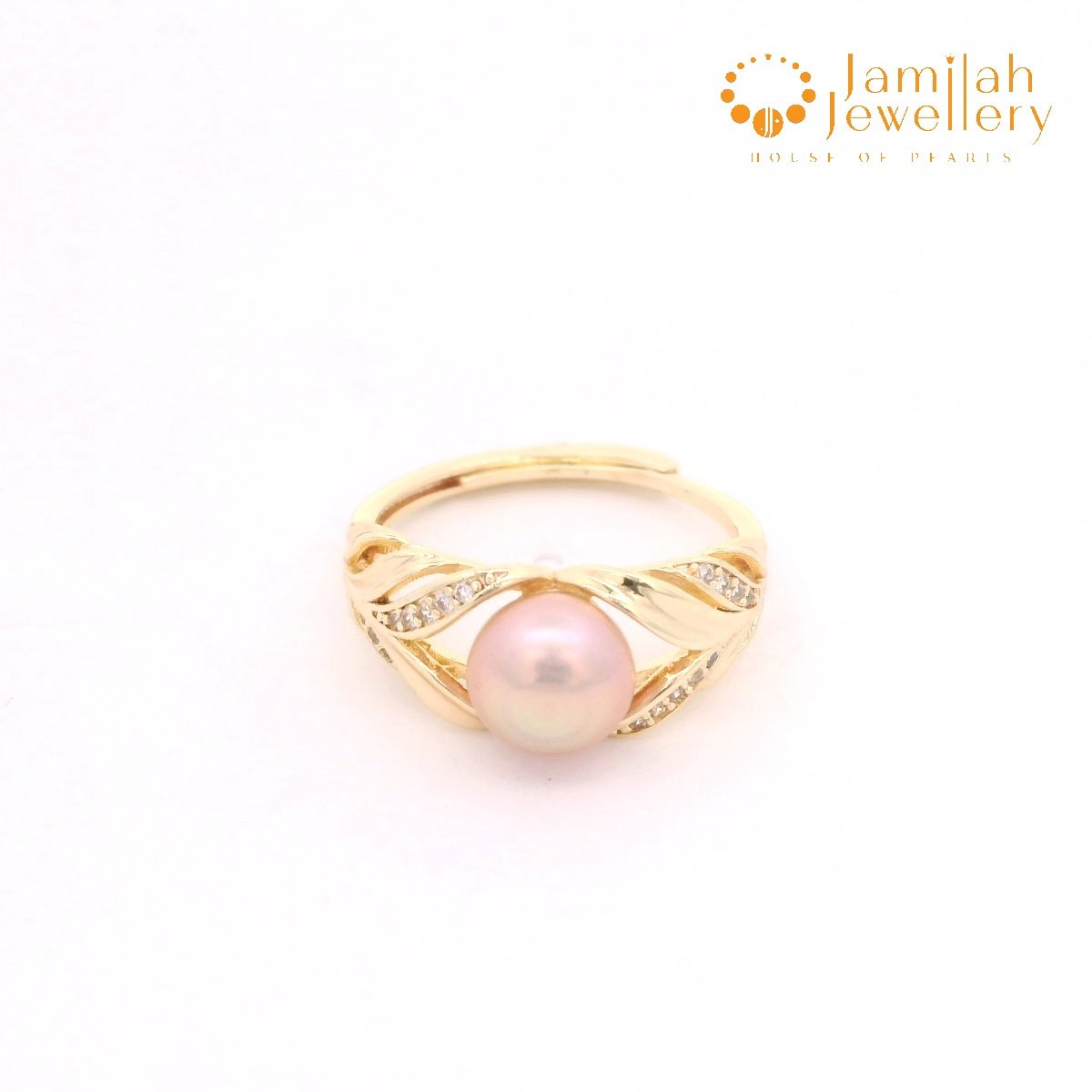 Ring Natural Color Freshwater Pearl Free Size_2