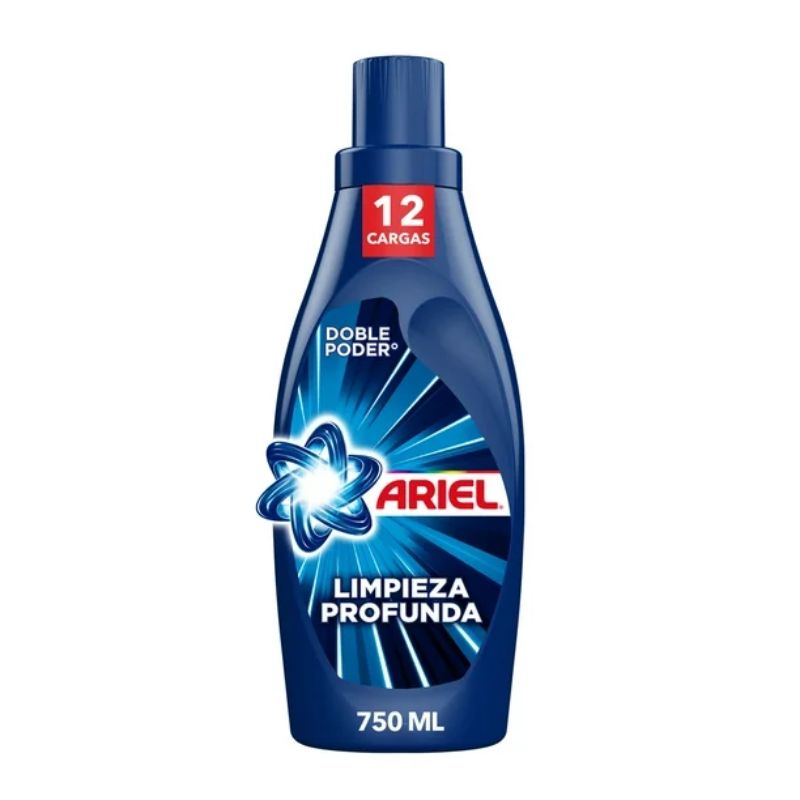 Detergente Líquido Ariel Concentrado Limpieza Profunda 750 ml